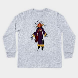 pumpkin monster Kids Long Sleeve T-Shirt